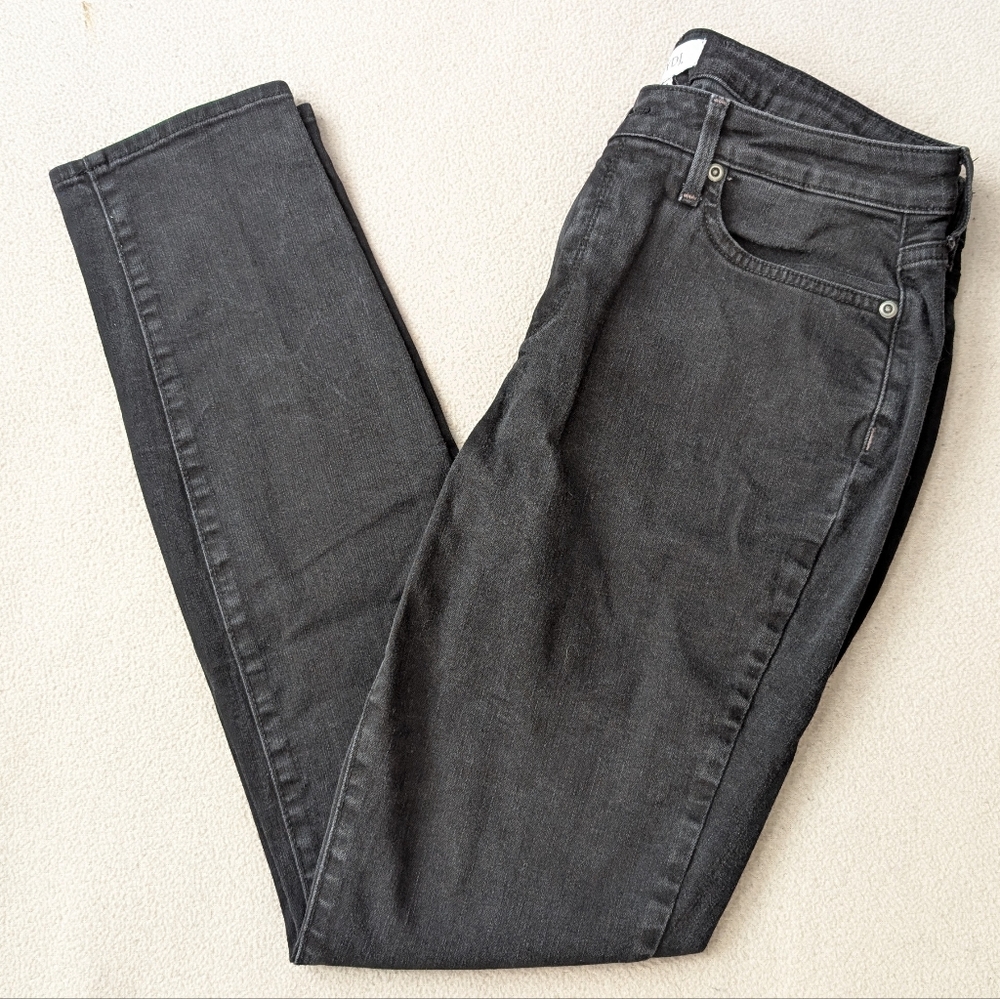 NYDJ Not Your Daughters Jeans Ami Skinny Size 8 Faded Black Stretch Denim USA